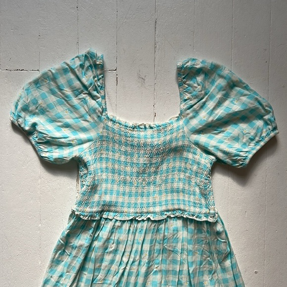 Vintage Blue Gingham Summer Dress - Picture 2 of 11